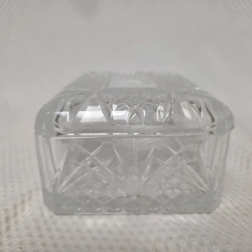 JG Durand Cristal d'Arques France Fontenay Crystal Trinket Box 6.5 x 5 x3 Vanity